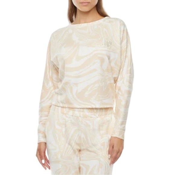Juicy Couture Beige Fleece Boat Neck Long Sleeve Sweatshirt US 2X - Picture 1 of 9